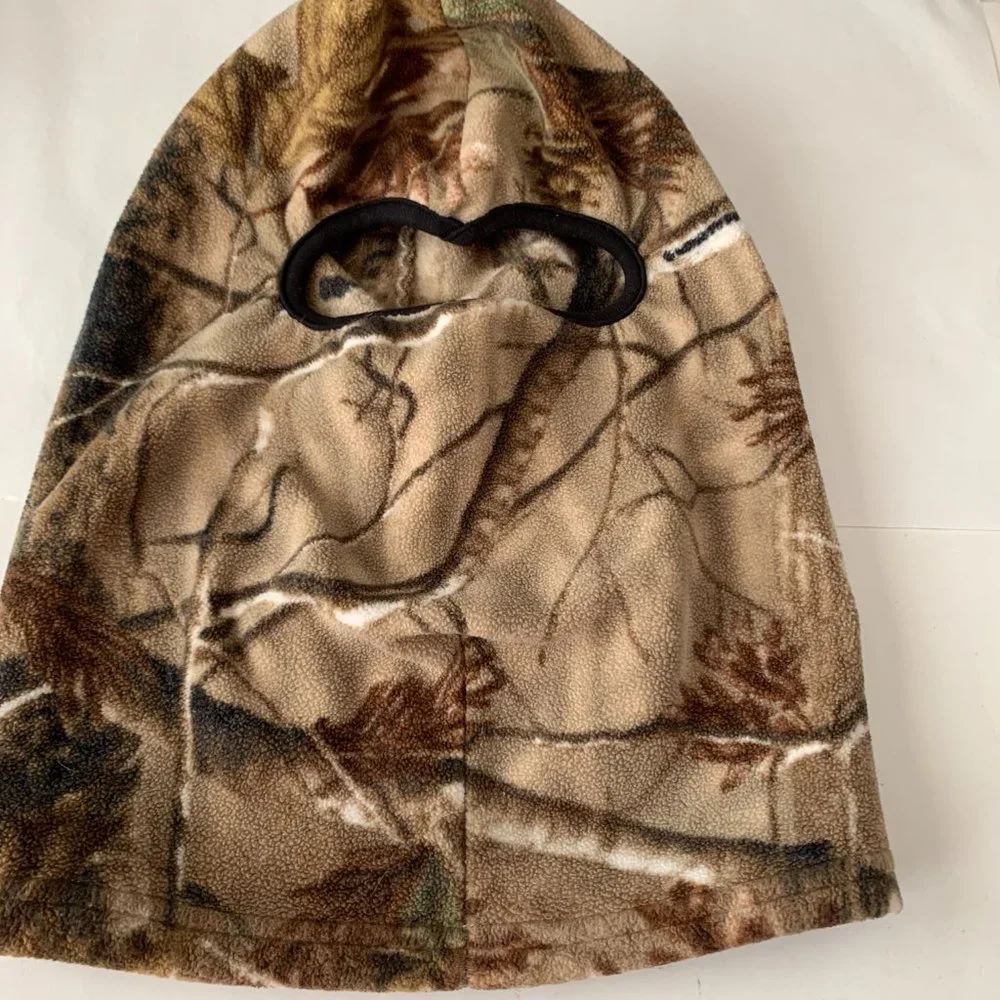CABELA'S FLEECE DRY PLUS HUNTING MASK CAMO 100% POLYESTER MADE IN MEXICO
